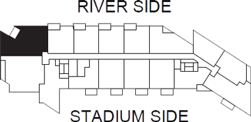 birds eye view of the floor plan location in the building