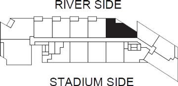 birds eye view of the floor plan location in the building