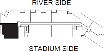 birds eye view of the floor plan location in the building